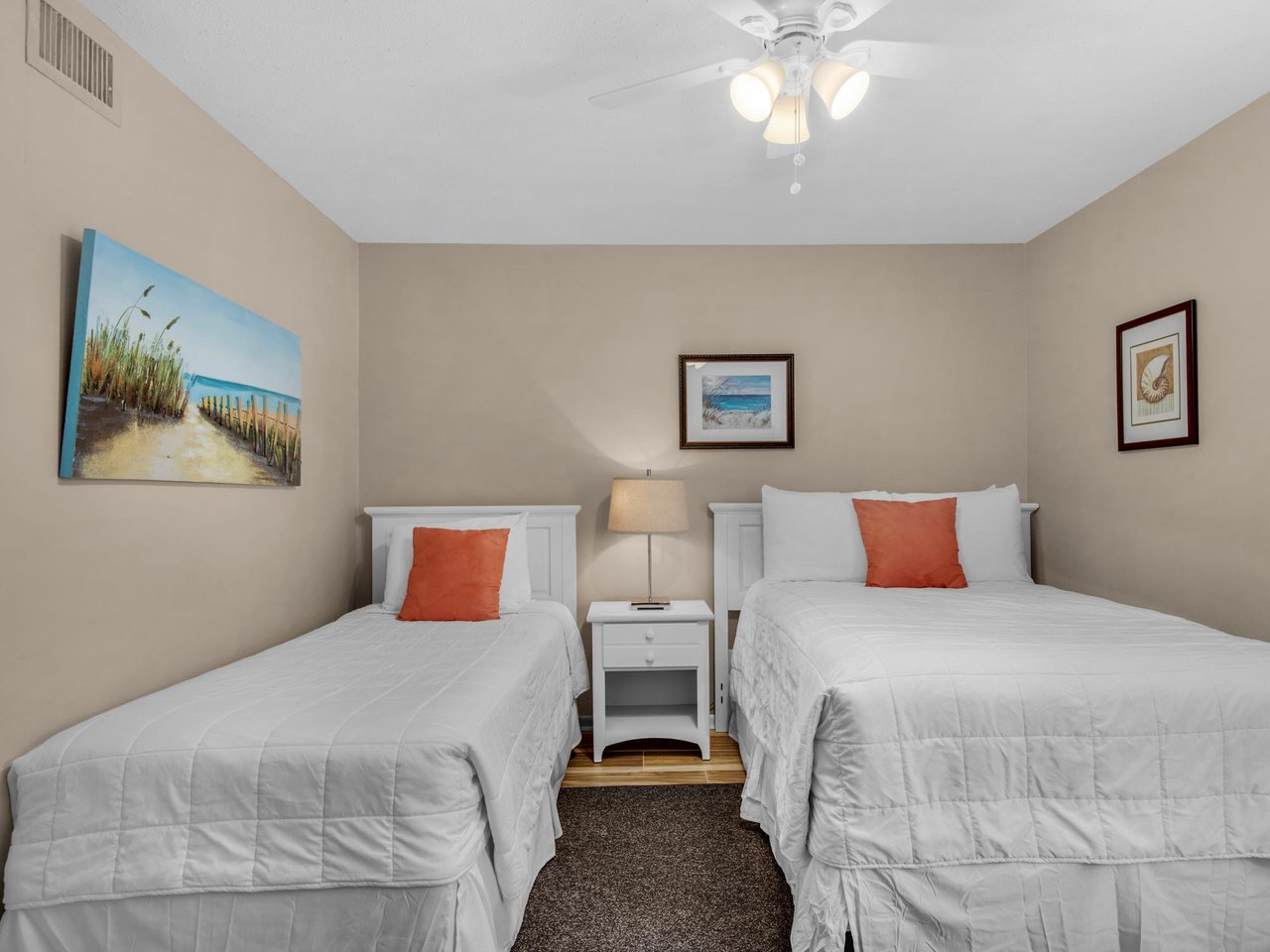 Bedroom 2 with Twin Bed and Full Bed