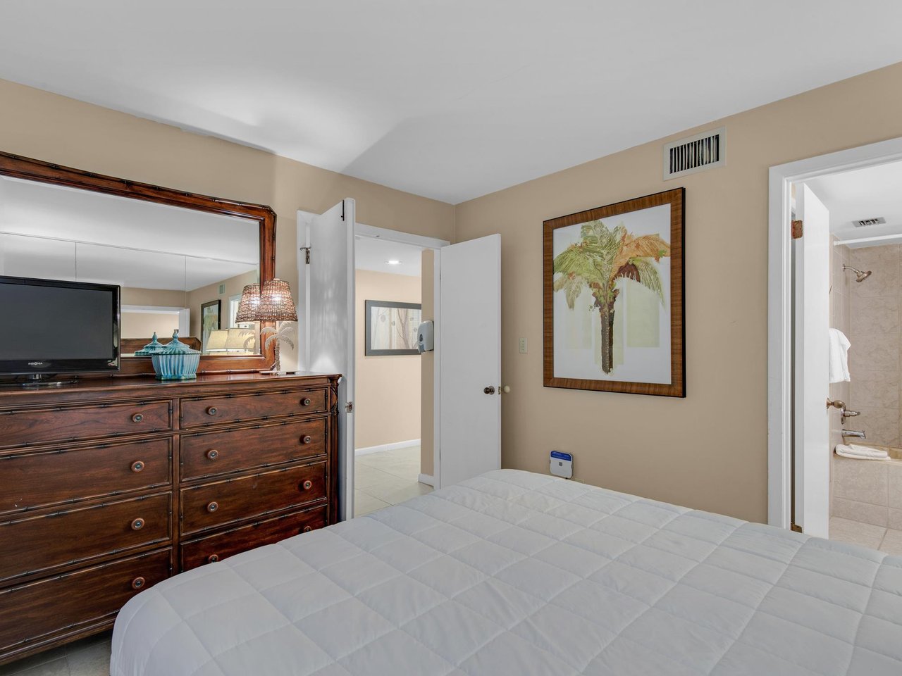 Bedroom 1 with Flat Screen TV
