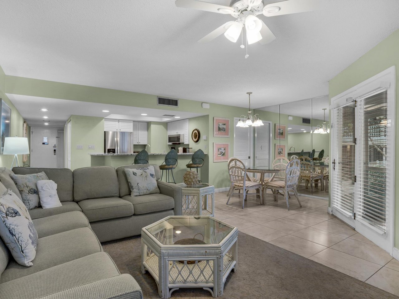 Open Living and Dining Area