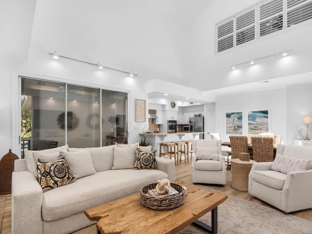 Open Living and Dining Area