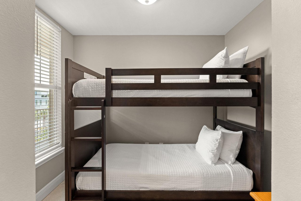 Your kids will love this cozy bunk room with plenty of natural light, perfect for restful nights after funfilled days.
