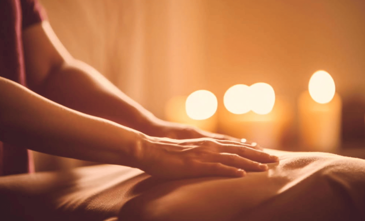 2260004 A Persons Hand With A Light Behind Them