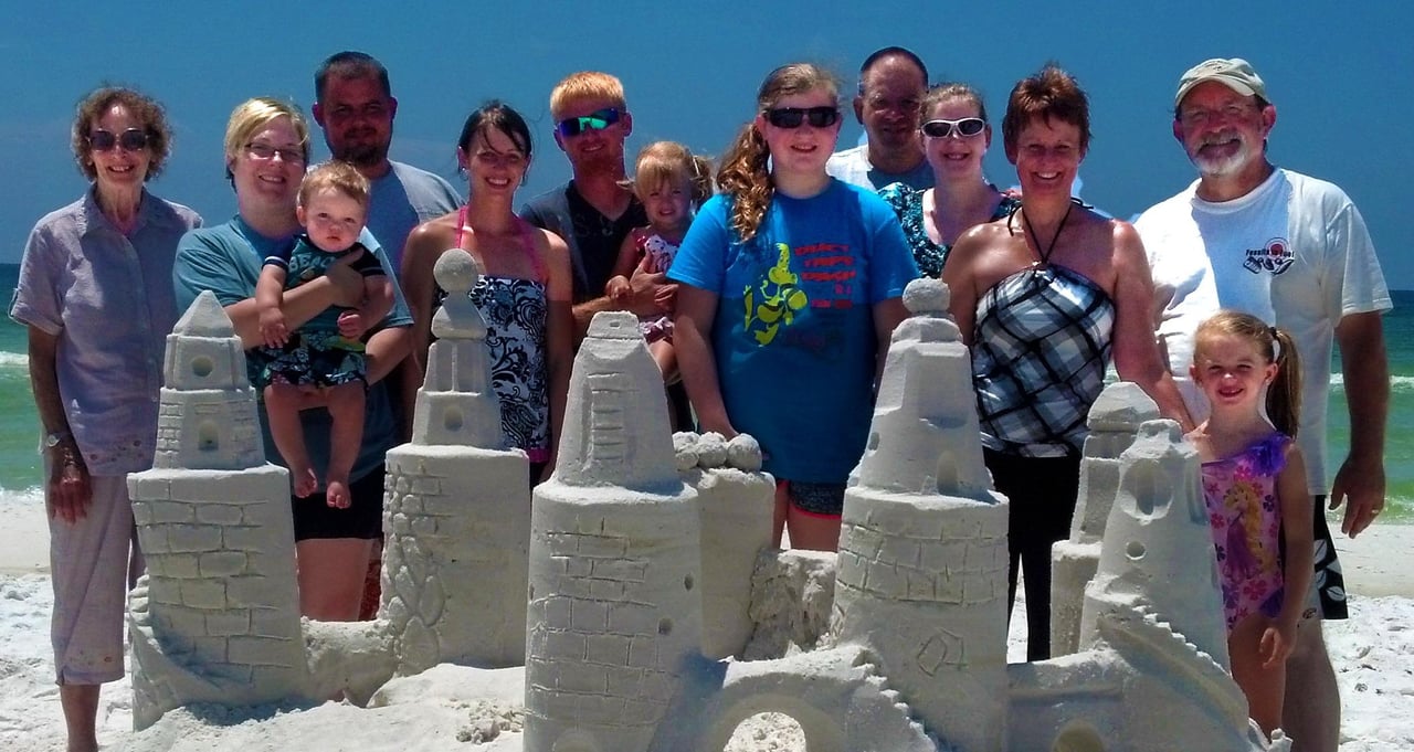 a group of people posing for a photo