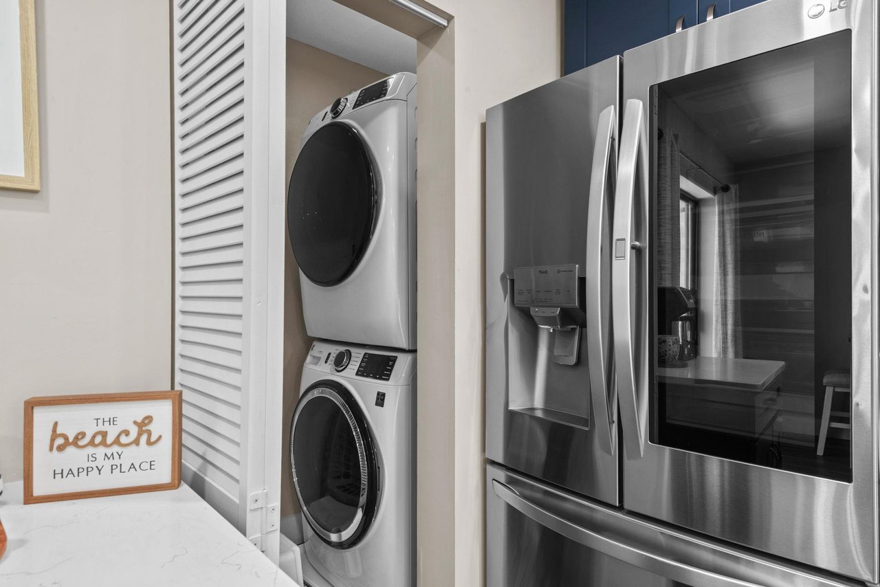 Enjoy the convenience of inunit laundry and a spacious kitchen stocked with modern stainless appliances.