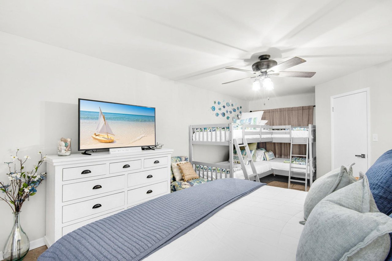 Bedroom 1 with Flat Screen TV