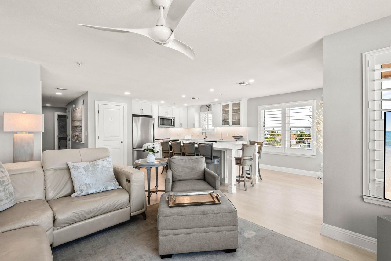Enjoy the bright, openconcept space where your living room flows seamlessly into a modern kitchen