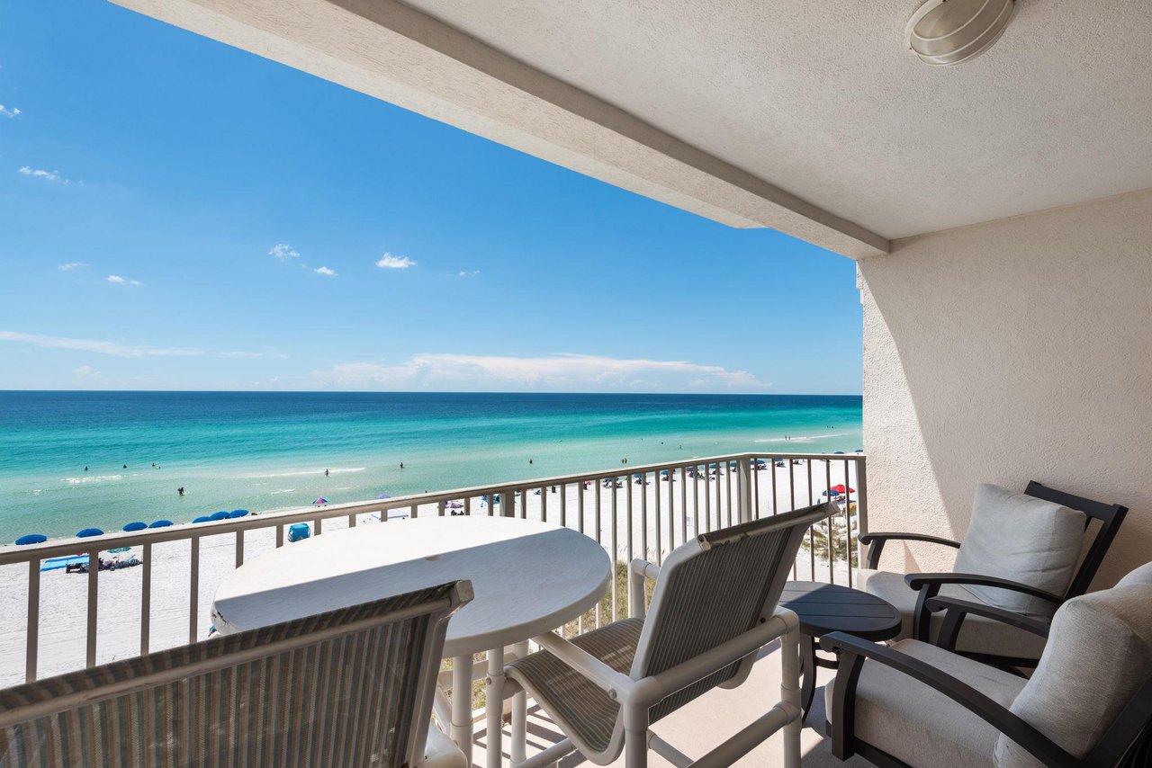 Sink into your private balcony seating and let the endless turquoise ocean and sugarwhite sand become your daily backdrop—youve arrived at your beachfront escape.