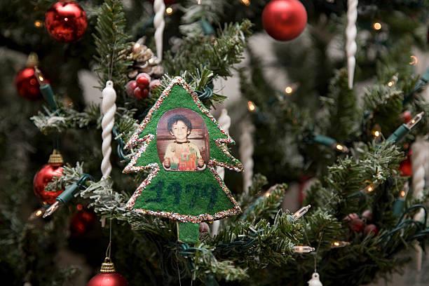 a christmas tree decorated with ornaments and lights