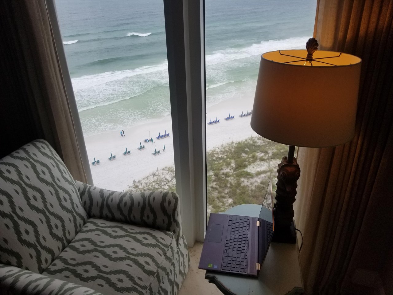 JE work from the beach