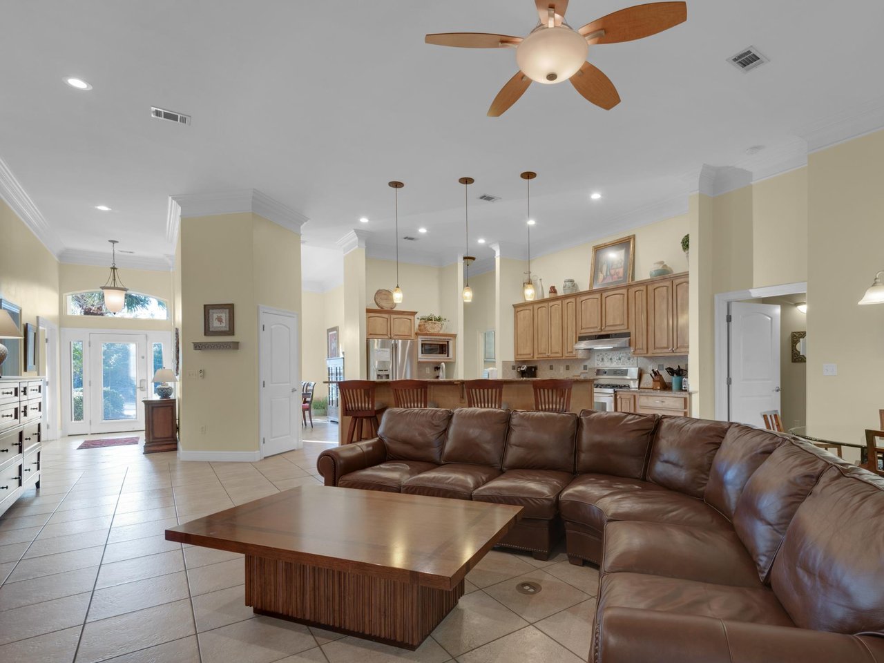 717174 Living Room Couch With Kitchen In Background