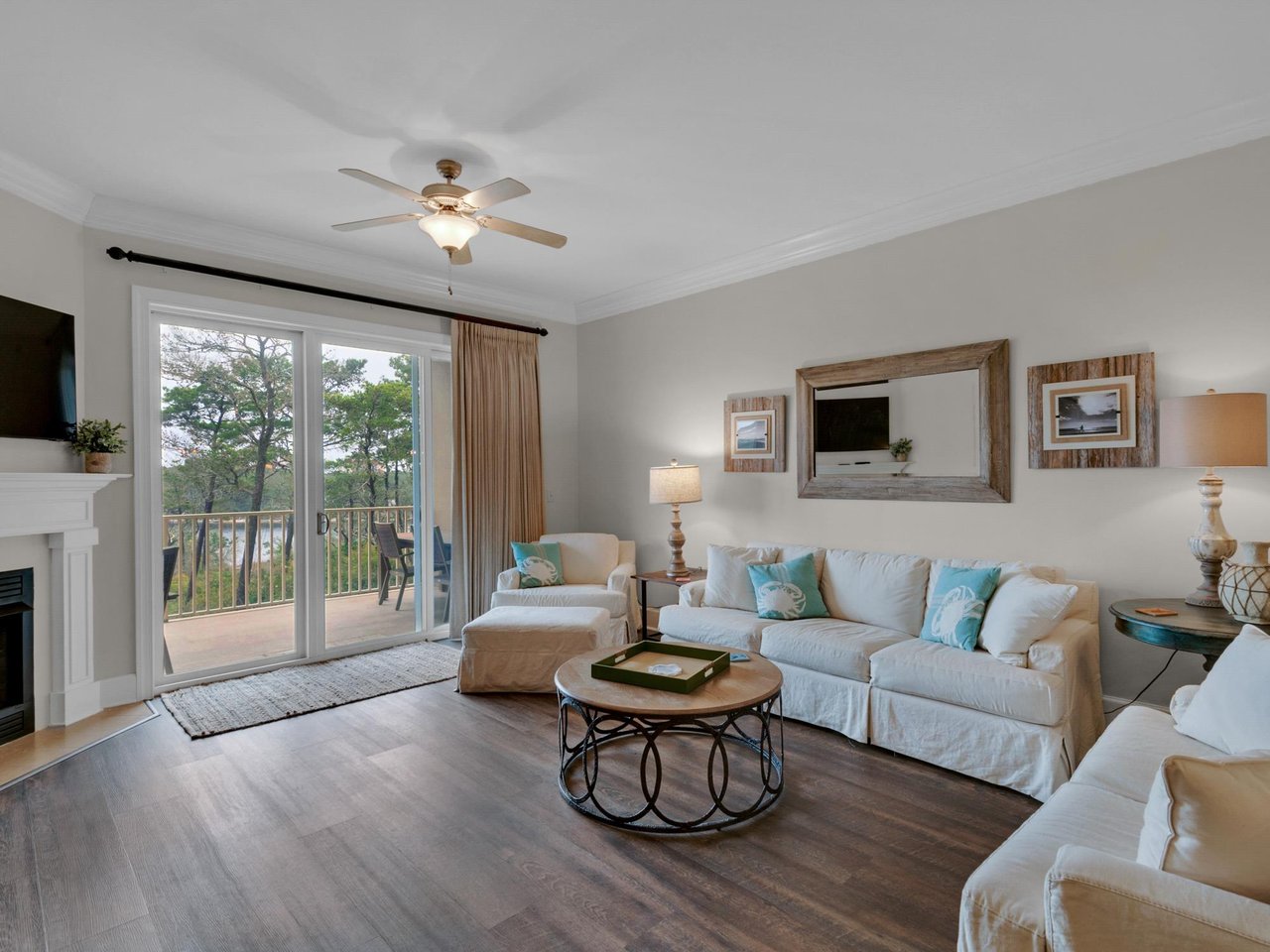 Open Living Room with Balcony Access