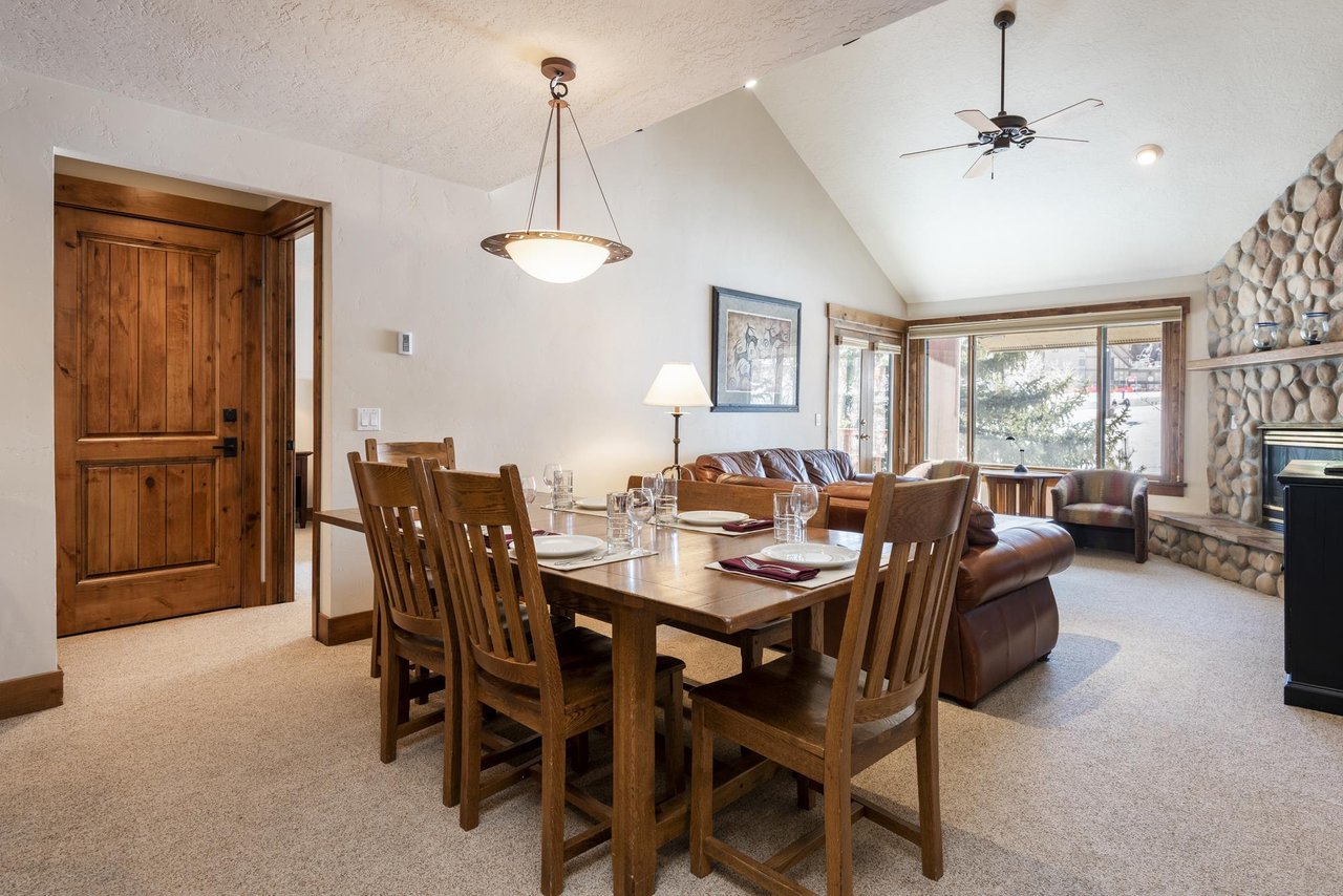 Dining and living area