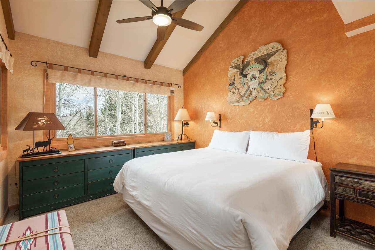 Colorful main bedroom