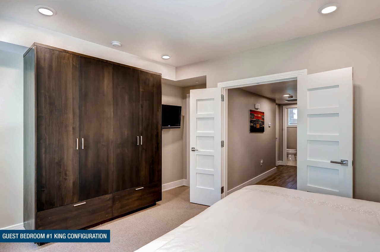 Guest bedroom two twin beds converted to king  ParkCityLodging_820ParkAve204_GuestBed1_King_2