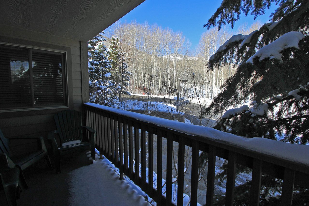 Gas grill is included on the private balcony