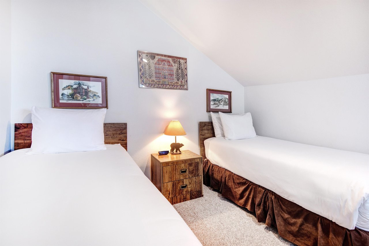 The loft offers two twin beds.