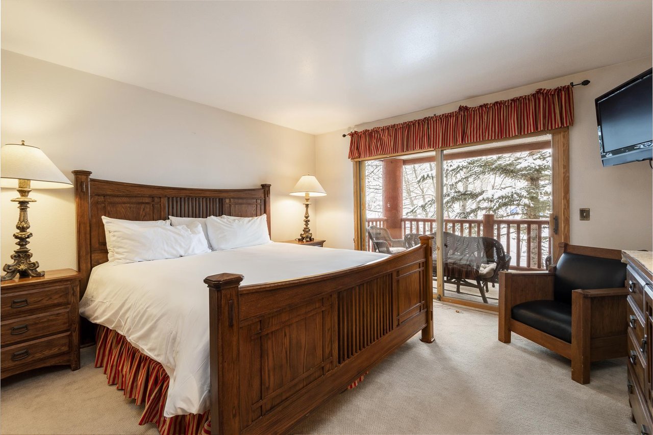 Main bedroom with access to the private patio