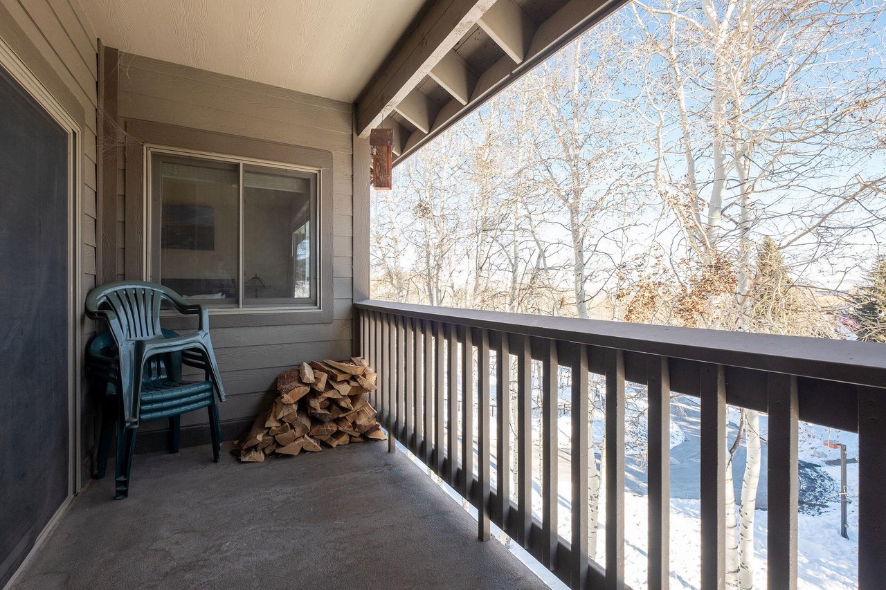 Enjoy the private patio