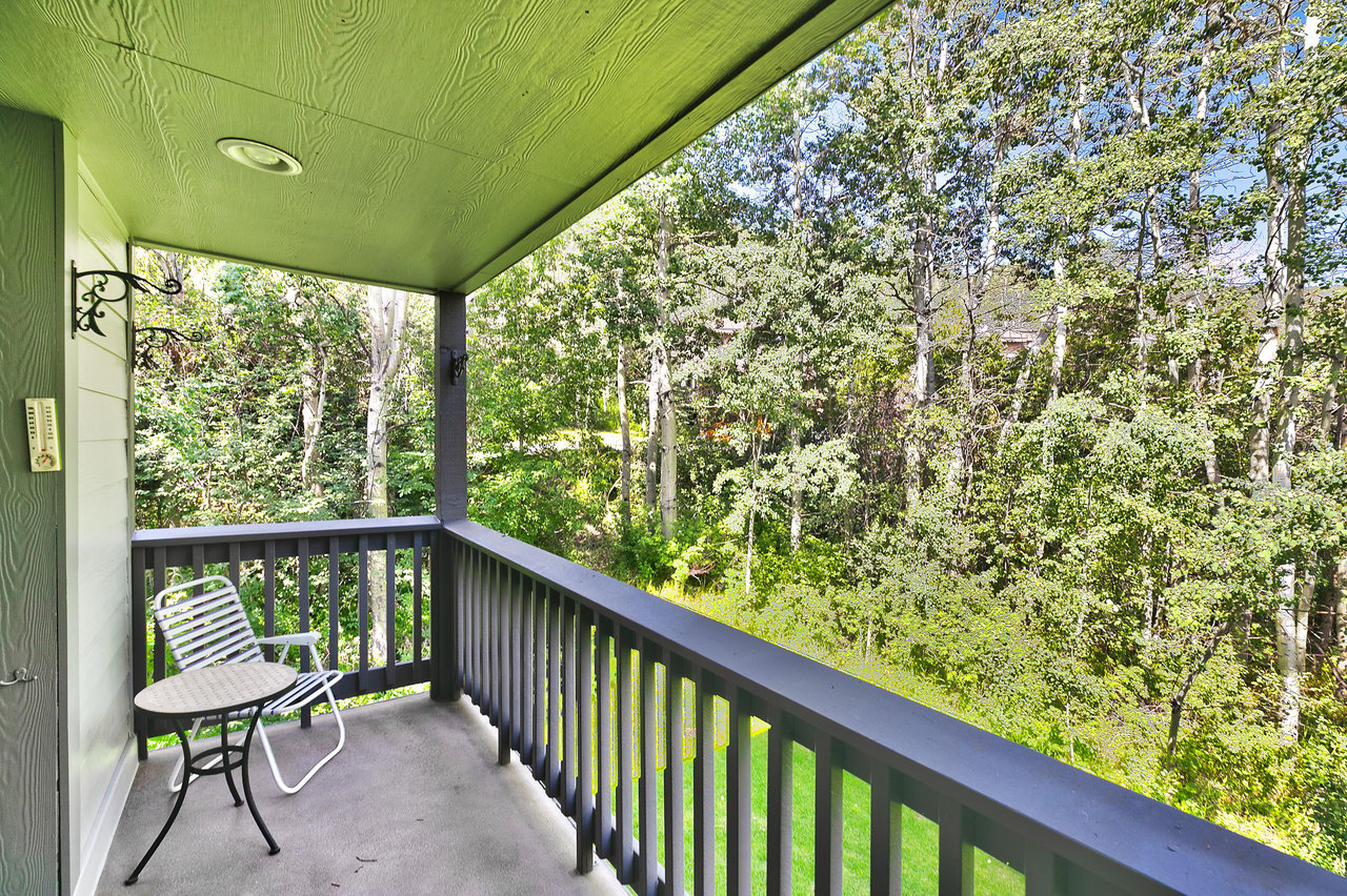 Enjoy the private patio on a beautiful summer day with aspen groves