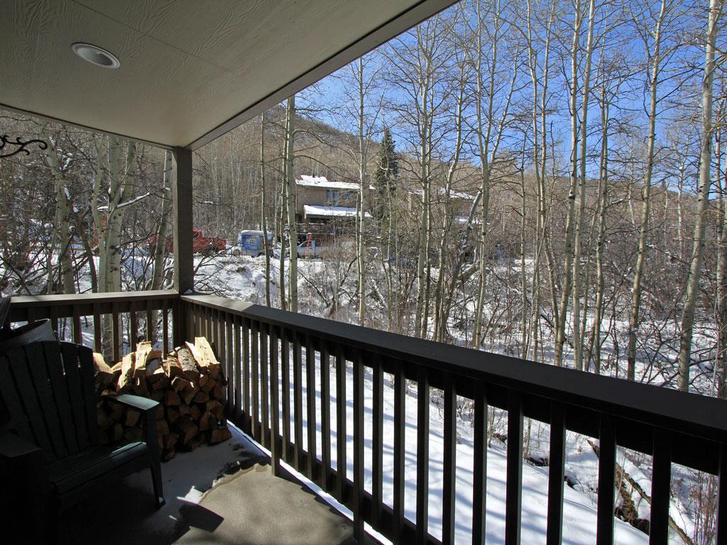 Winter view on the private patio