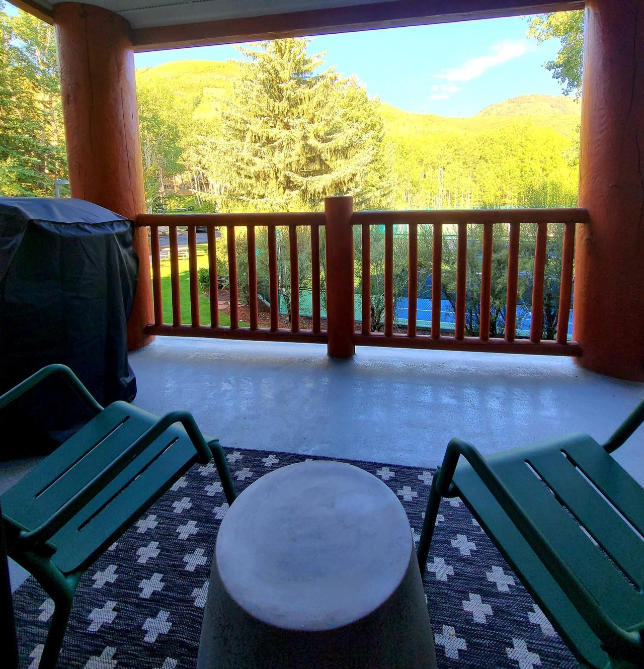Relax on the private balcony