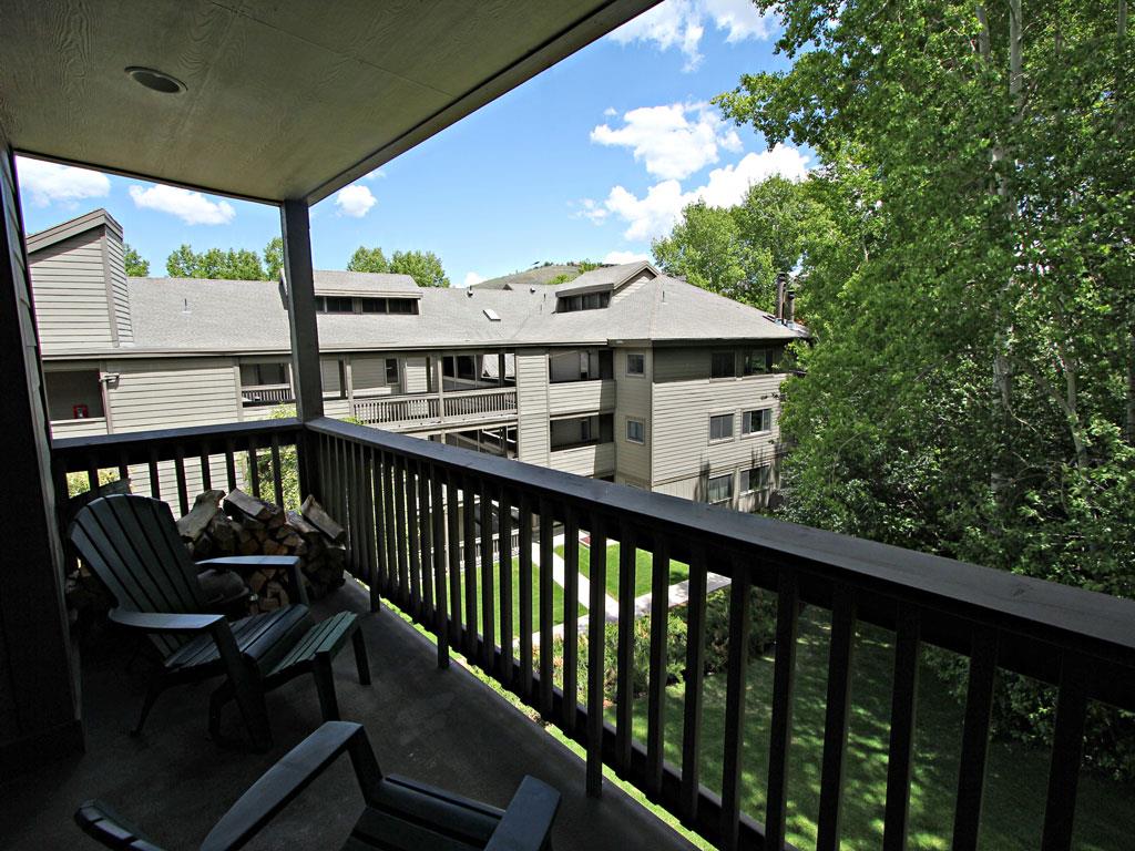 The summer view from the private patio.