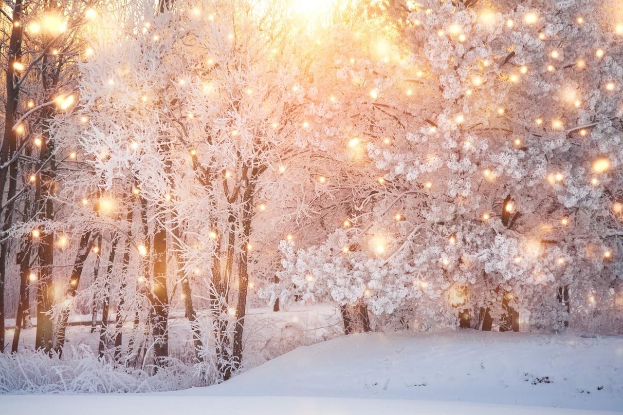 7615132 Snow With Bokeh Lights