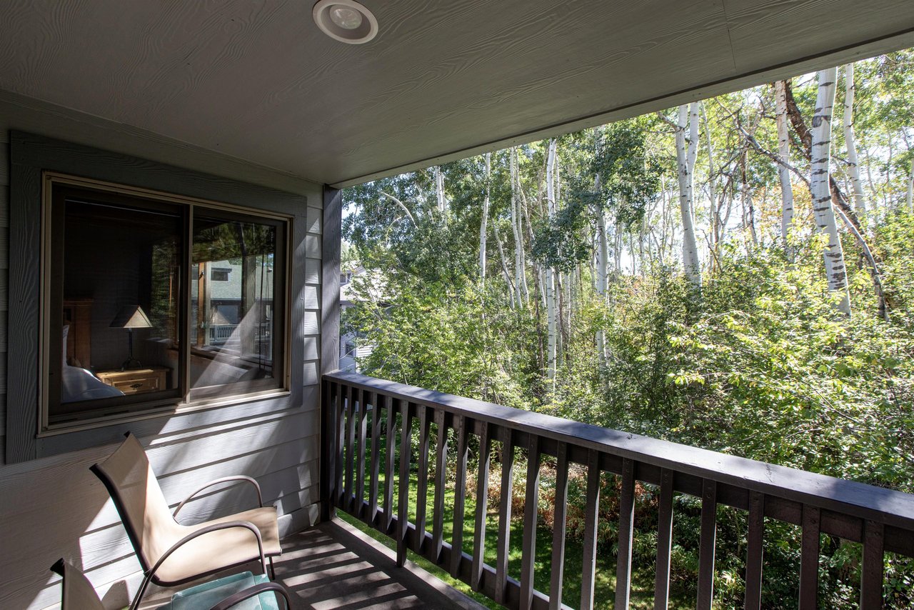 Summer view from the private patio.