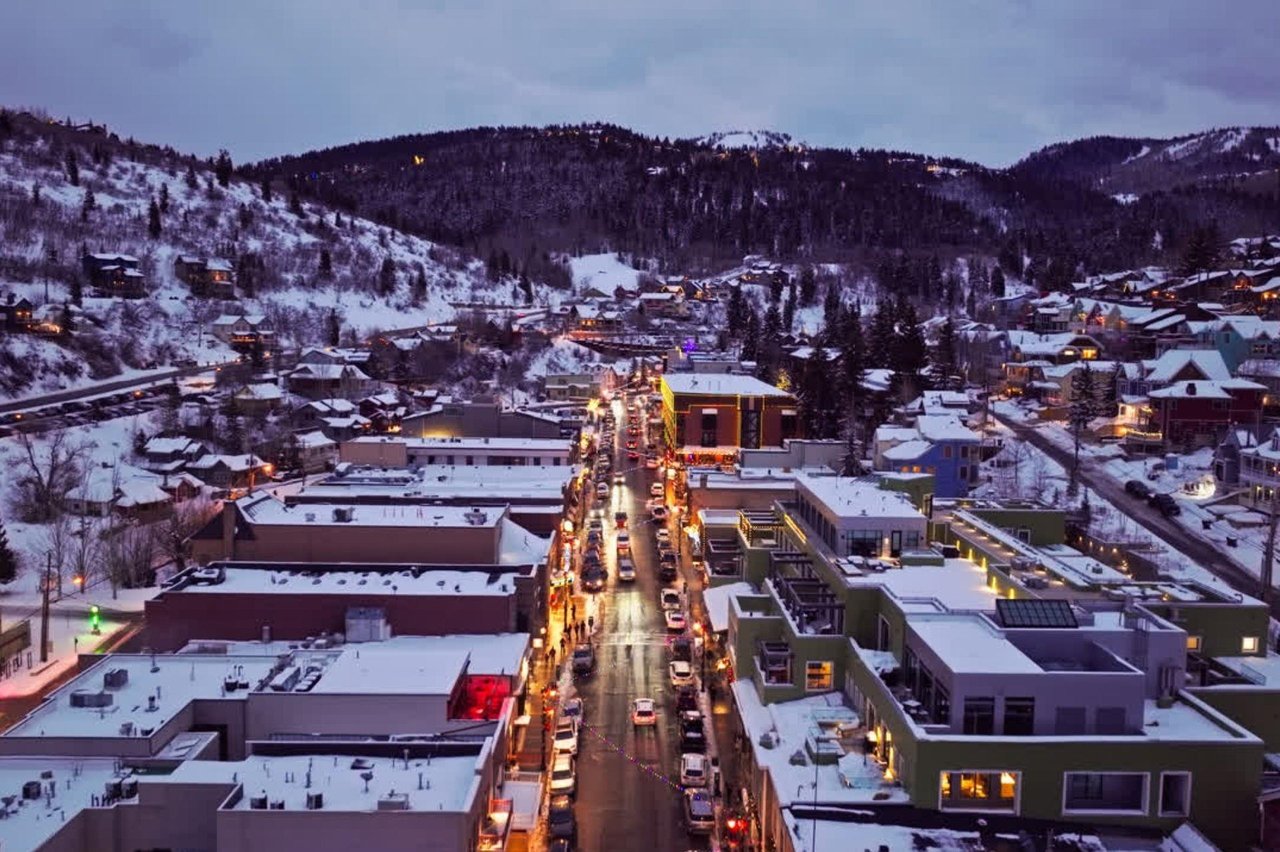 7639546 Snow Capped Evening View Of Park City
