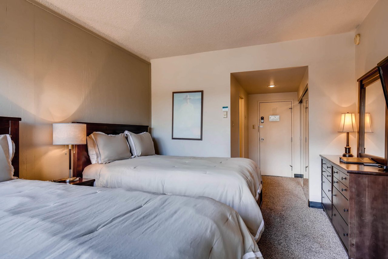 This hotel style condo offers two comfortable queen size beds.