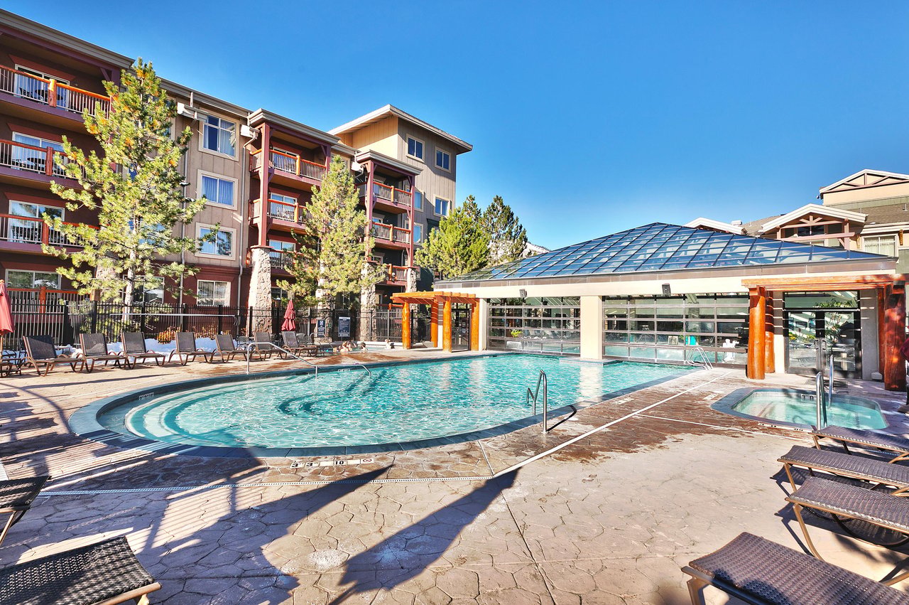 Indooroutdoor pool at Westgate with hot tub