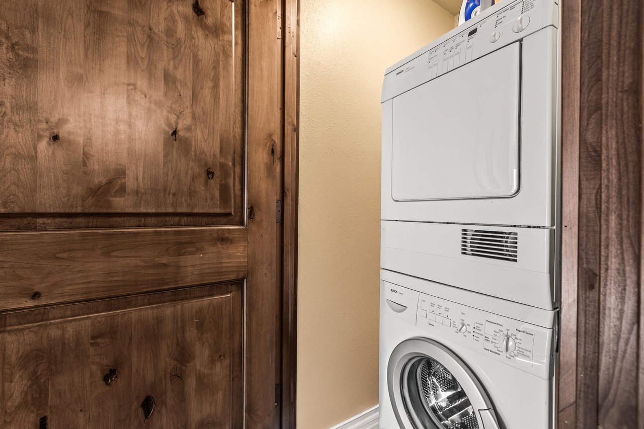 The private washer and dryer.