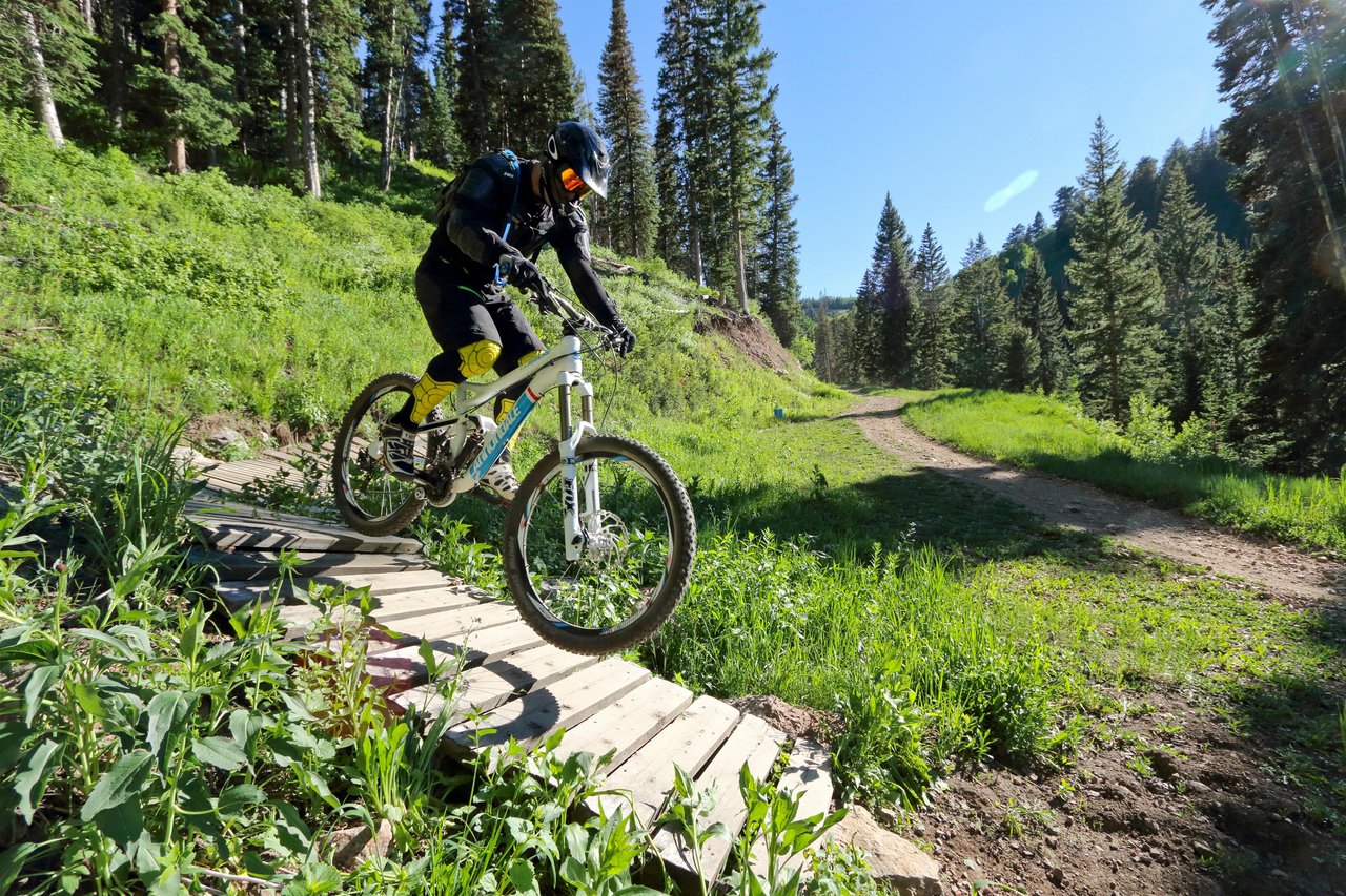 Mountain biking at Deer Valley Resort.