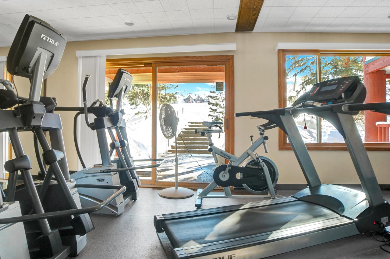 Stay active in the fitness center, where treadmills and equipment keep your routine on track.