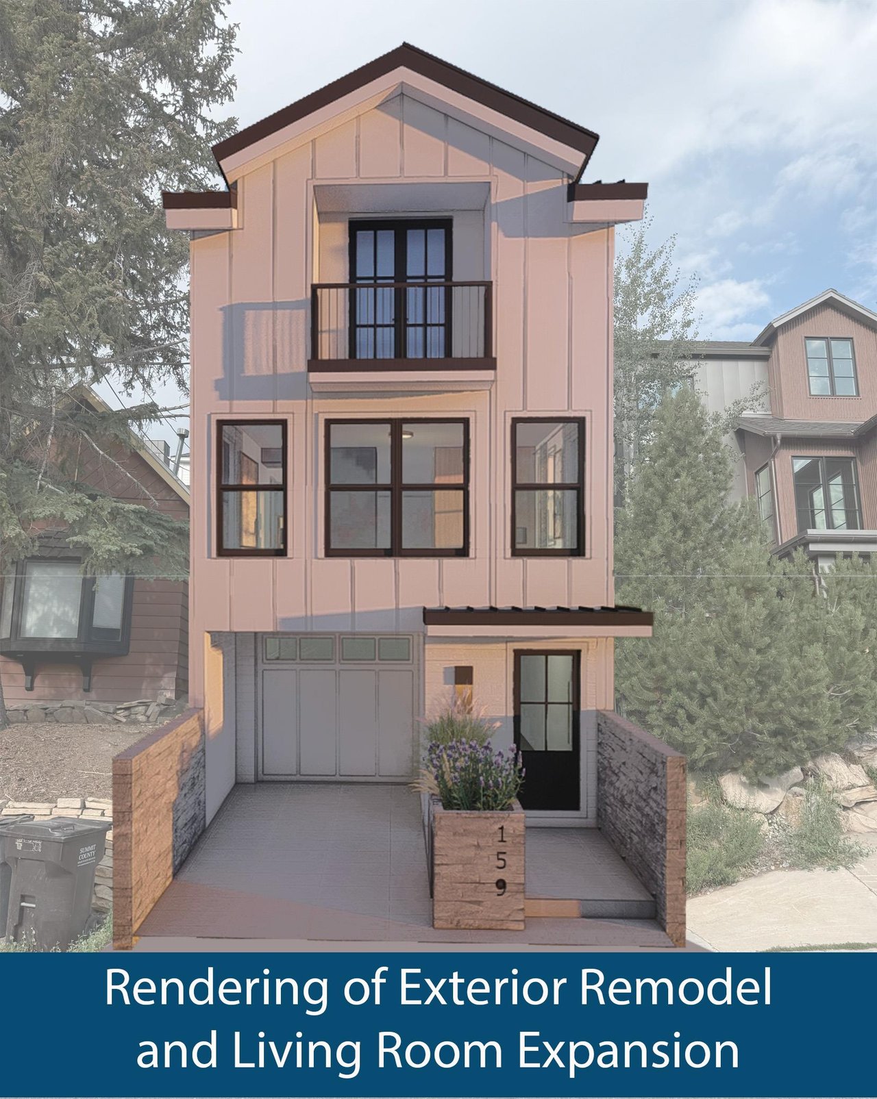 159 WoodsideFront Elevation w Context edits