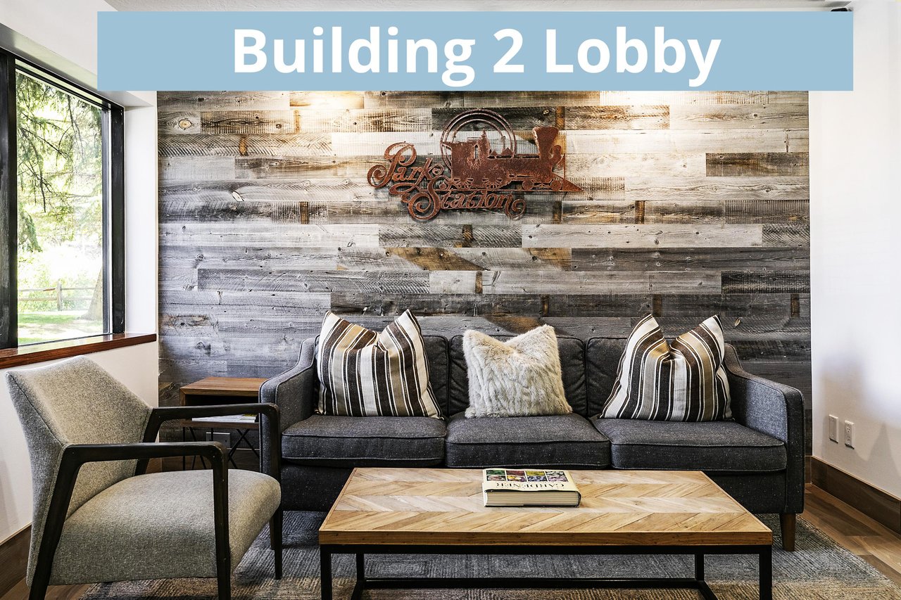 Building 2 has a lobby with comfortable seating area.