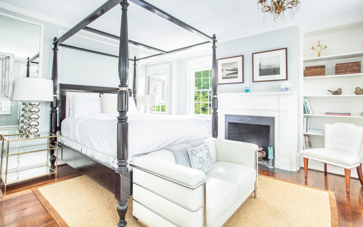 The primary bedroom is located on the second floor.