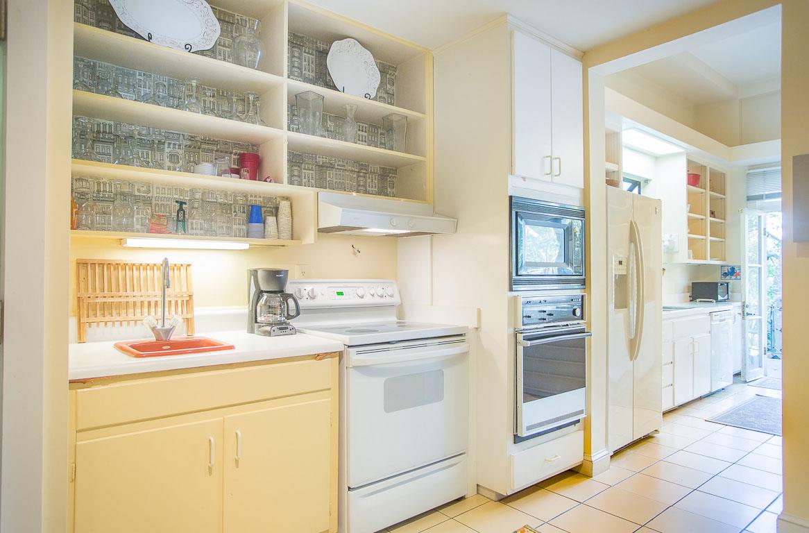 The butlers pantry has an additional range and sink.