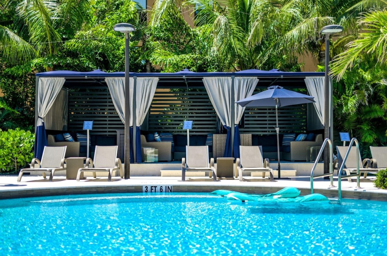 The pool deck at Anna Maria Beach Resort