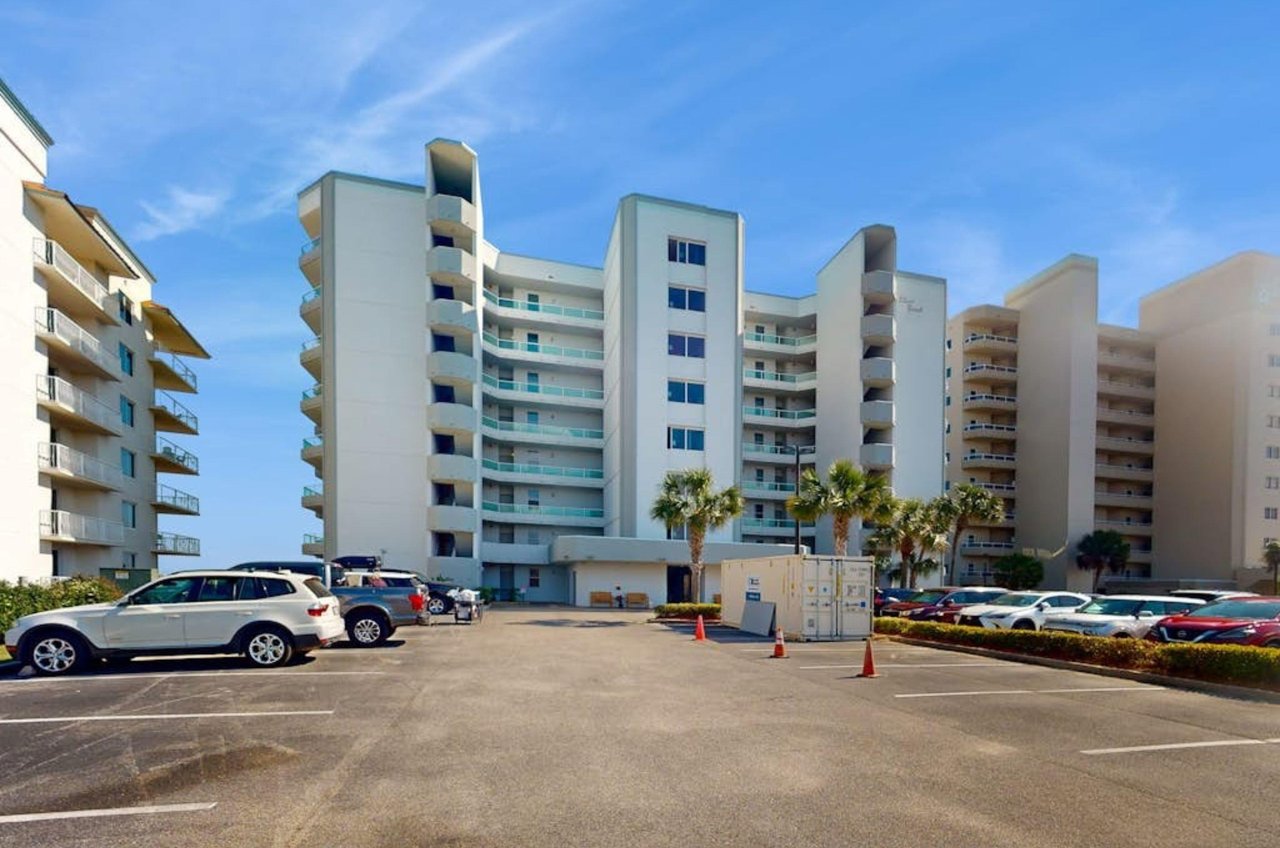 View from the parking lot of Silver Beach in Orange Beach Alabama