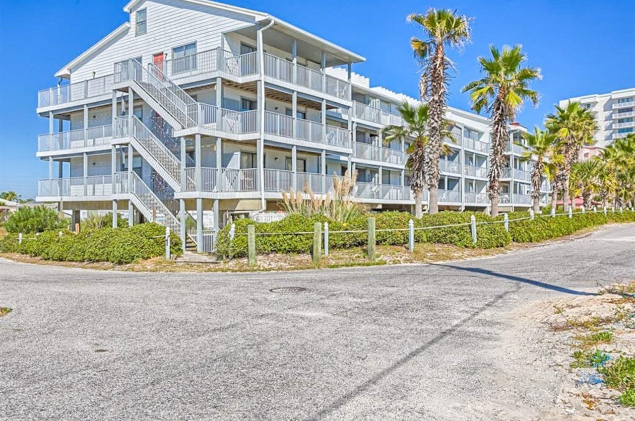 View from the parking lot of Seascape in Orange Beach Alabama