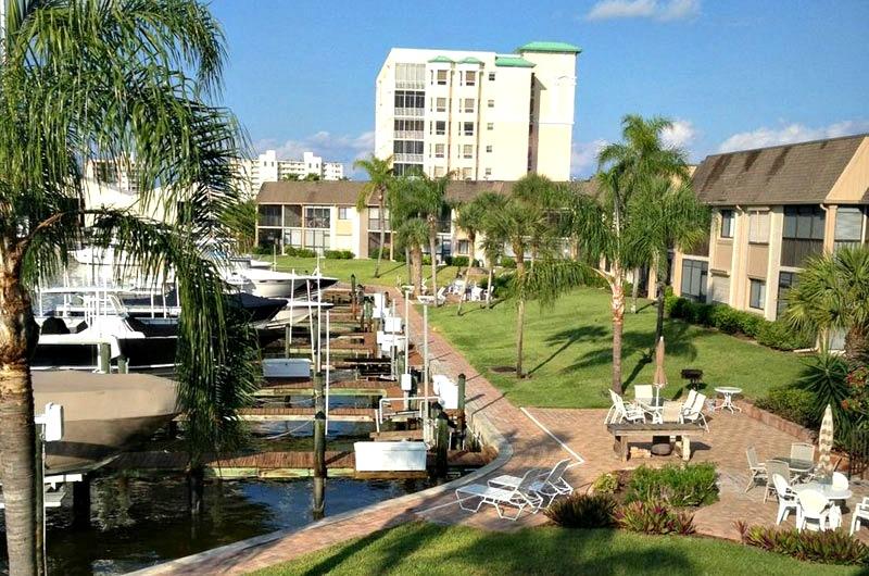View of canal at Estero Yacht and Racquet Club in Fort Myers Beach FL
