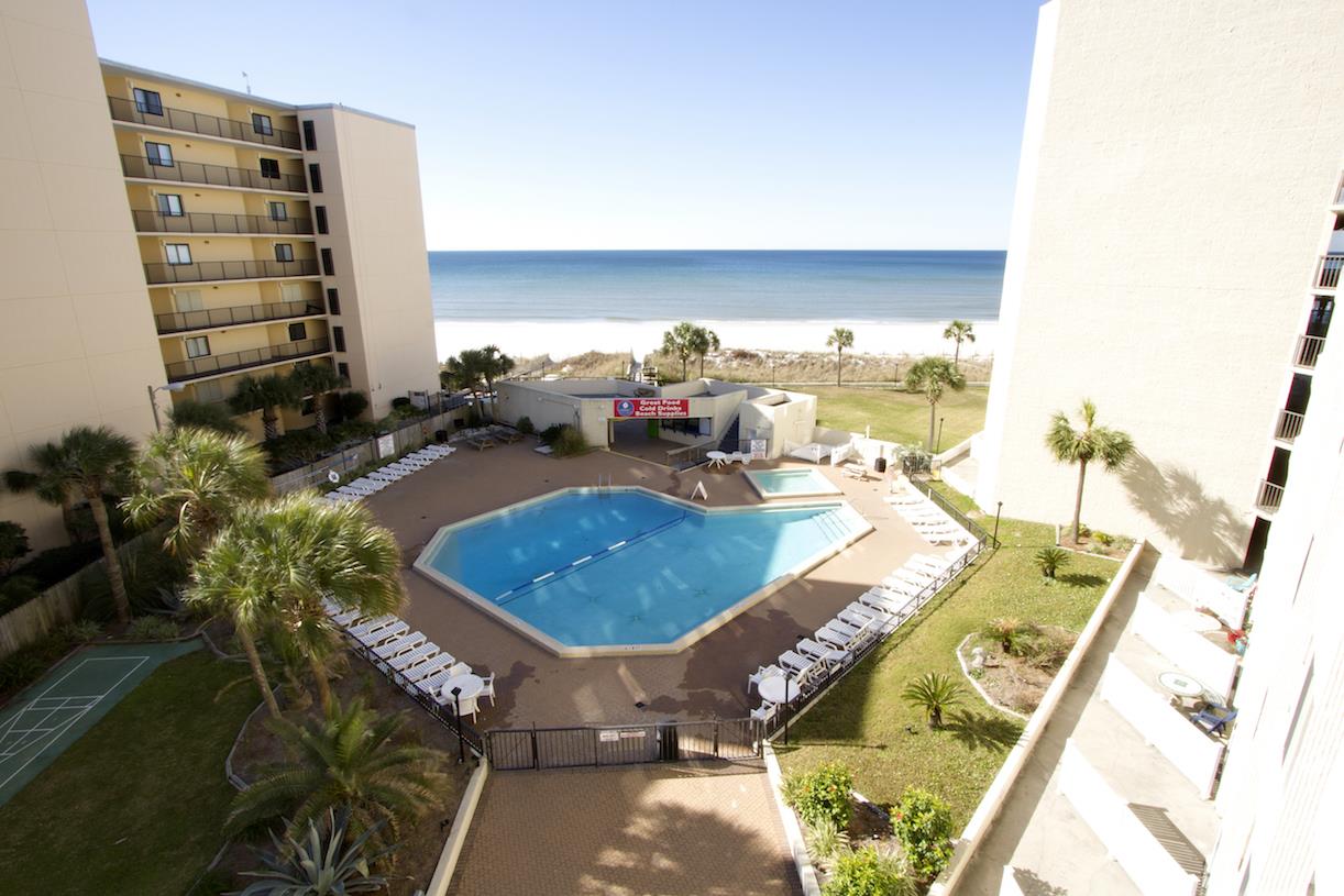 Amazing view of the pool and Gulf from Top of the Gulf in Panama City Beach FL