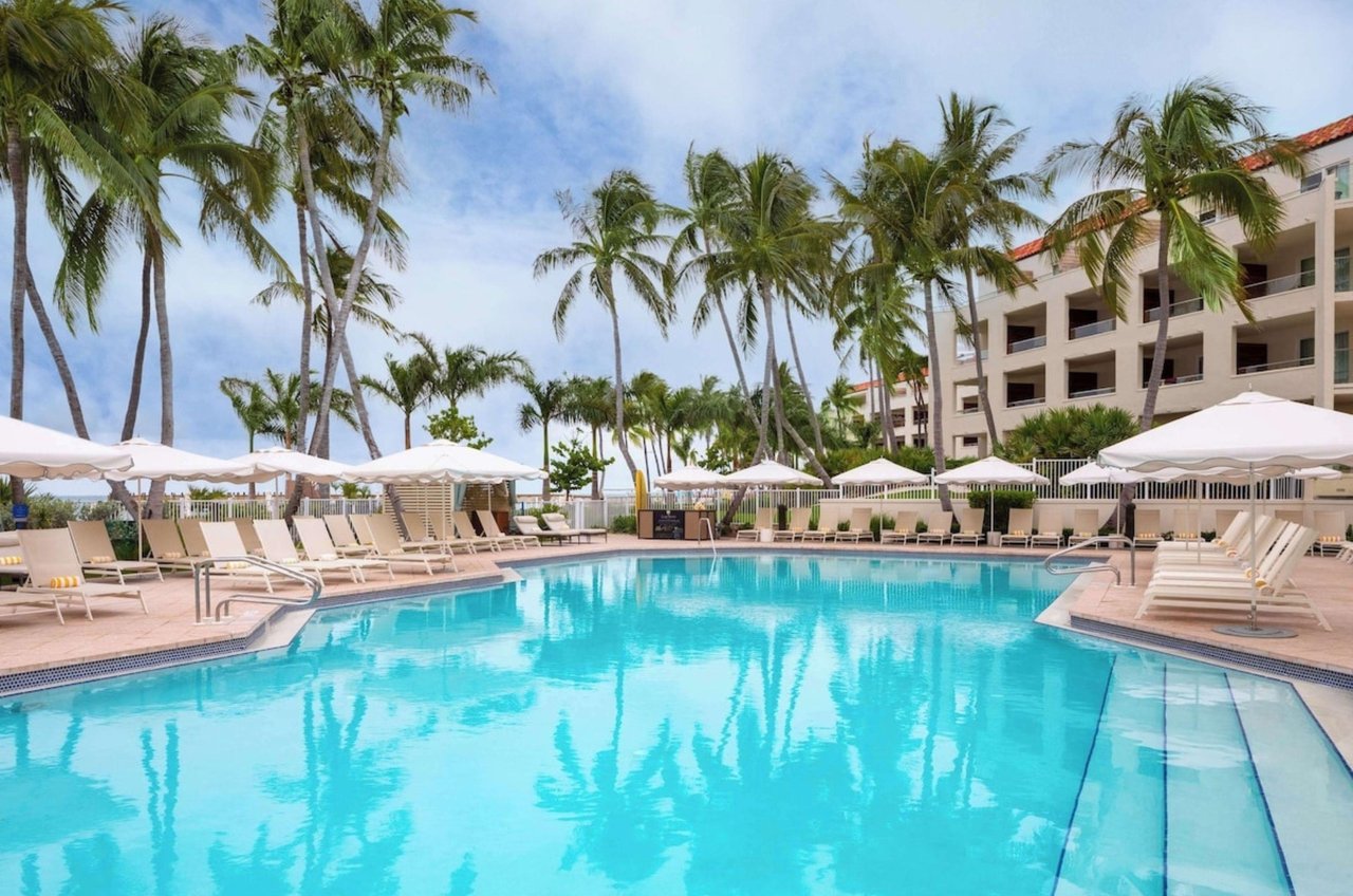 An outdoor swimming pool at Casa Marina Key West in Key West, Florida
