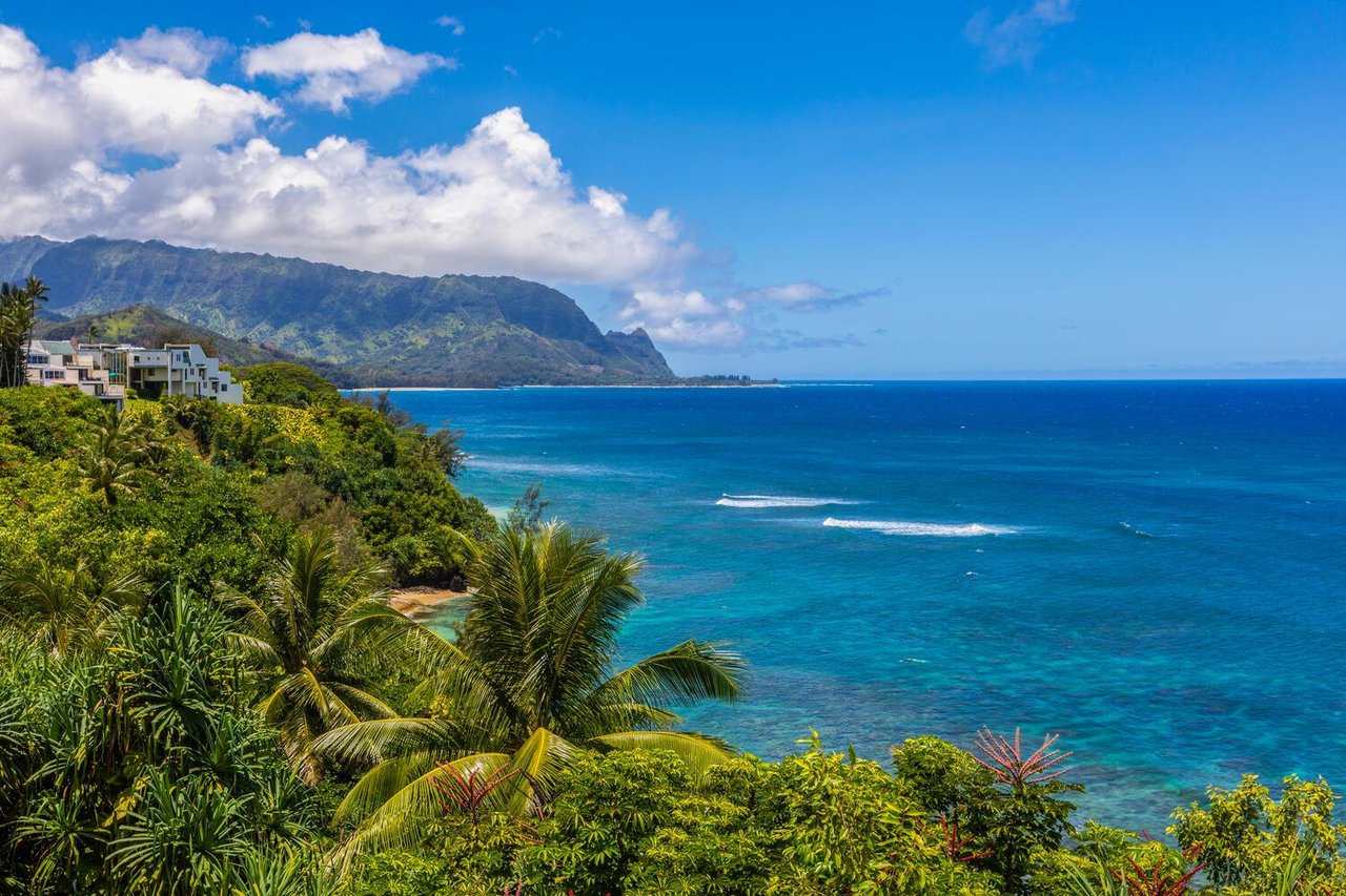 Ocean view with the famous Bali Hai mountains