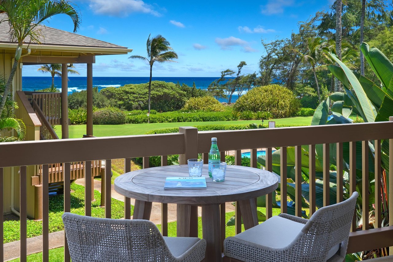 Barheight furniture to take in the Ocean views