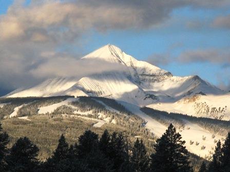 15 A Snowy Mountain With Trees