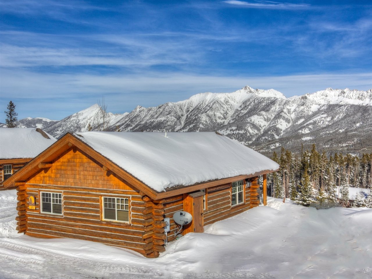 a cabin in the snow