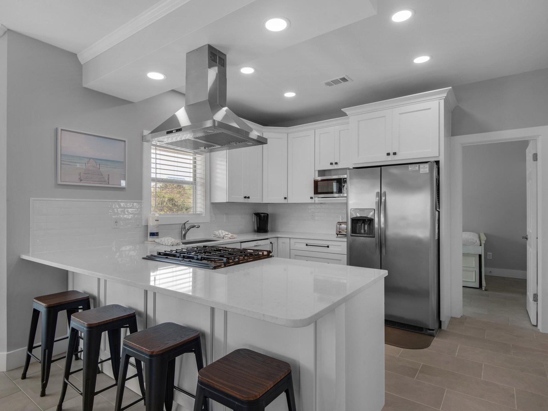 Amazing kitchen with additional breakfast bar seating