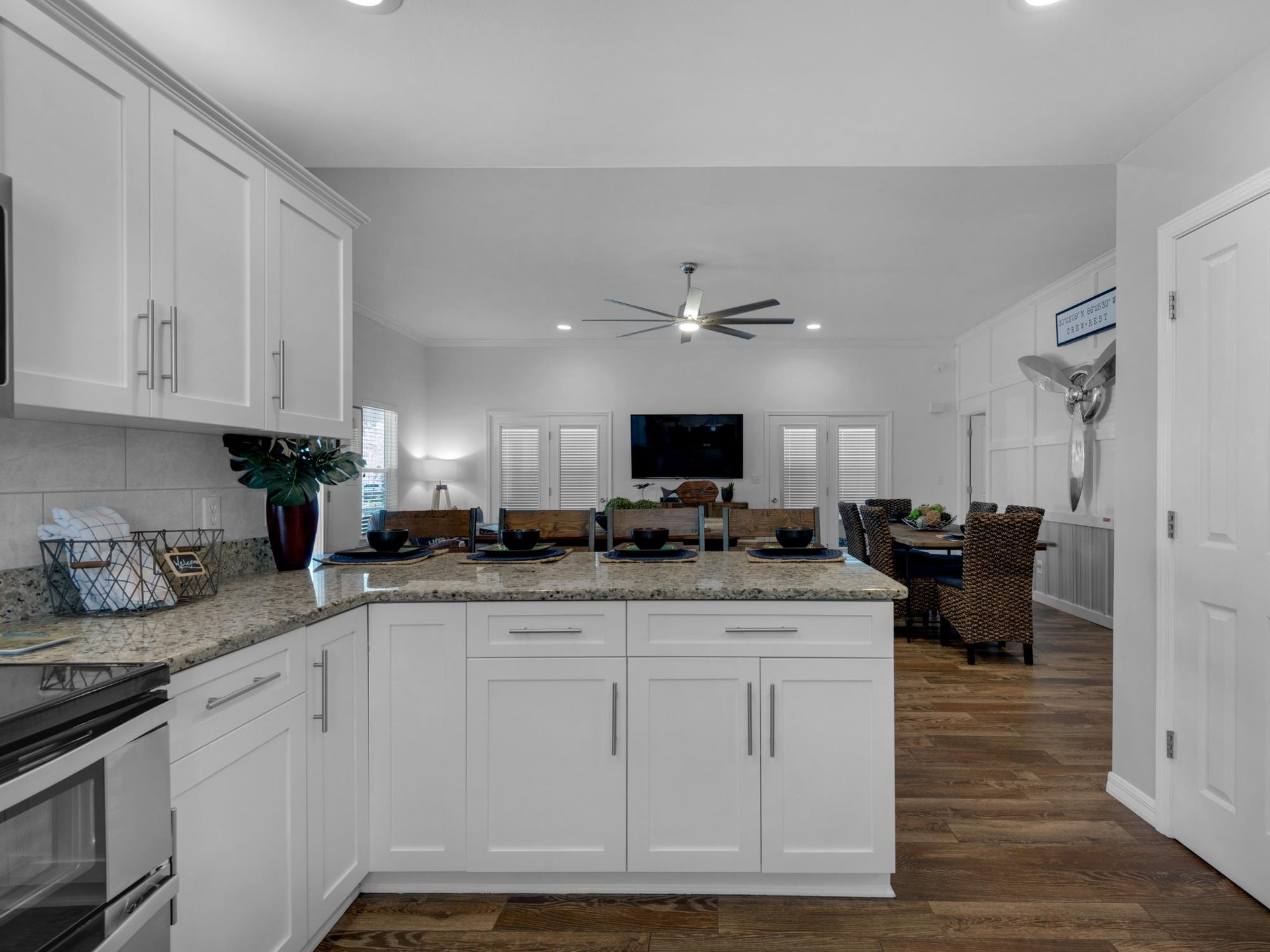 Kitchen into Living Room